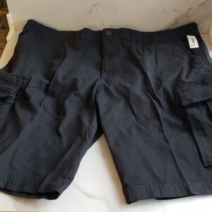 Goodthreads Men's Slim-Fit 11" Comfort Stretch Canvas Cargo Short in Black SZ 42
